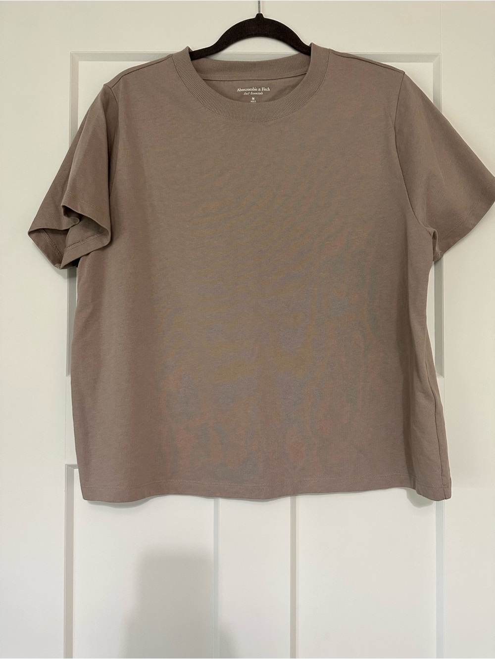 Abercrombie & Fitch Women's Crewneck Tee in Taupe Brown